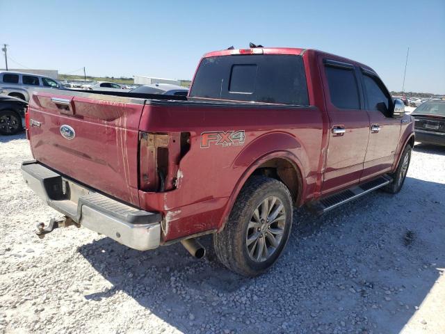 1FTEW1EG0GKD09952 - 2016 FORD F150 SUPERCREW RED photo 3