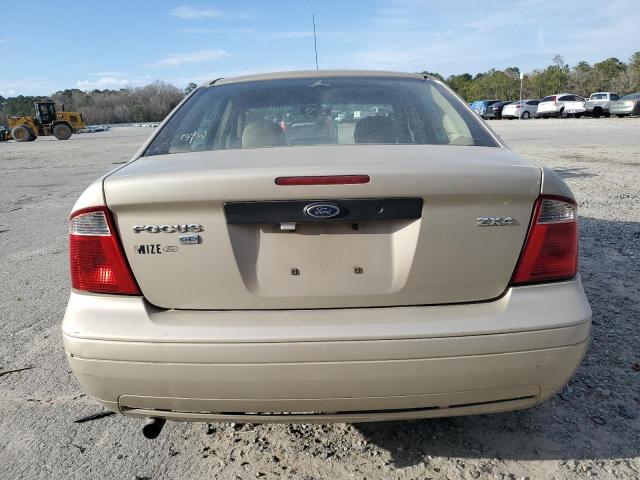 1FAHP34N96W114001 - 2006 FORD FOCUS ZX4 TAN photo 6