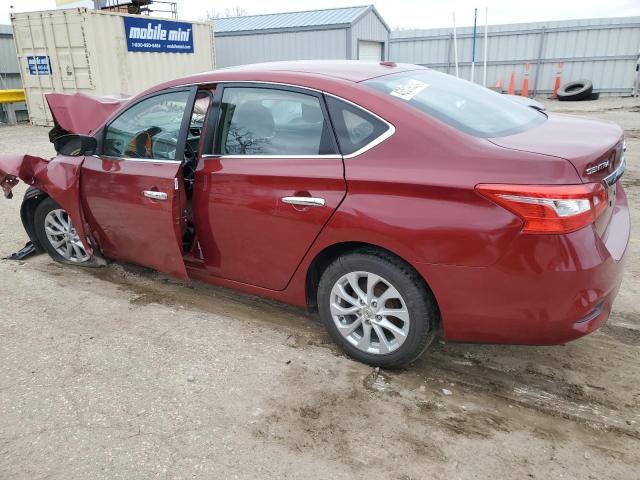 3N1AB7AP0KY245931 - 2019 NISSAN SENTRA S RED photo 2
