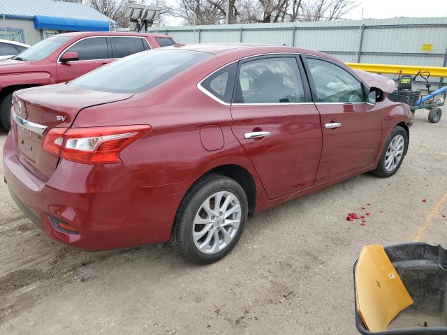 3N1AB7AP0KY245931 - 2019 NISSAN SENTRA S RED photo 3