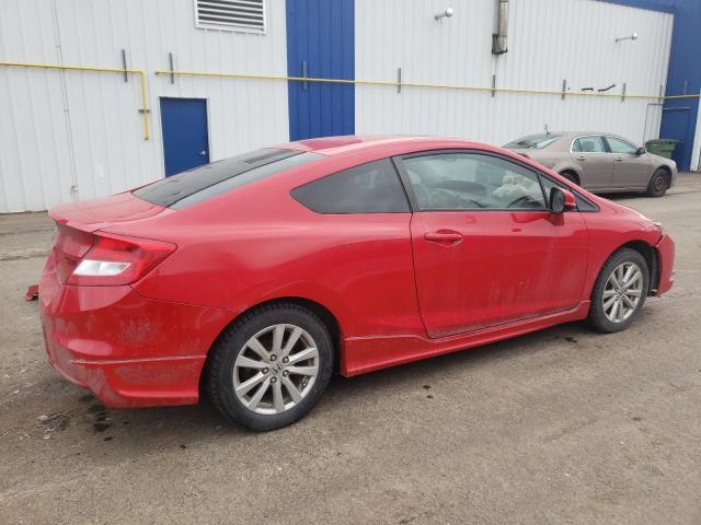 2HGFG3B53CH007896 - 2012 HONDA CIVIC LX RED photo 3