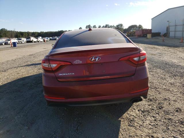 5NPE24AF8FH134700 - 2015 HYUNDAI SONATA SE RED photo 6