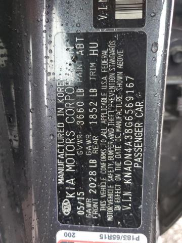 KNADN4A38G6569167 - 2016 KIA RIO EX GRAY photo 13