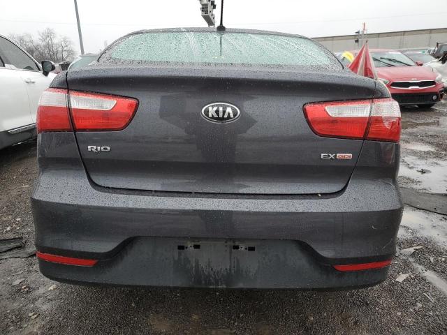 KNADN4A38G6569167 - 2016 KIA RIO EX GRAY photo 6