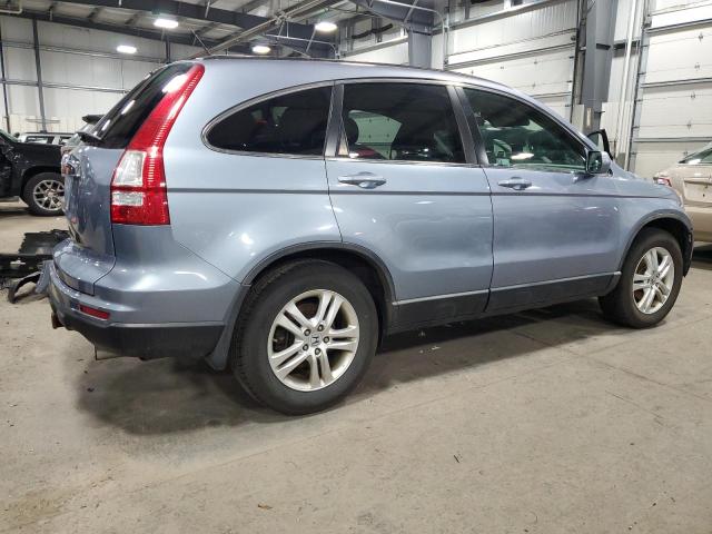 5J6RE3H75AL007273 - 2010 HONDA CR-V EXL BLUE photo 3