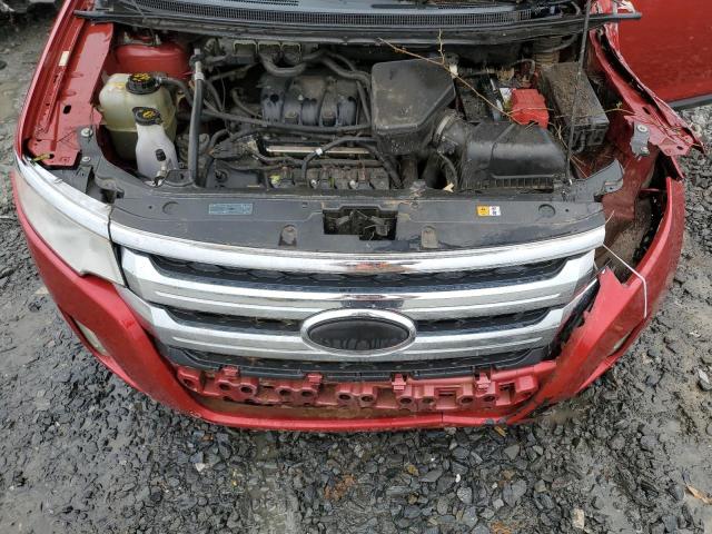 2FMDK3JC9BBB33990 - 2011 FORD EDGE SEL RED photo 12
