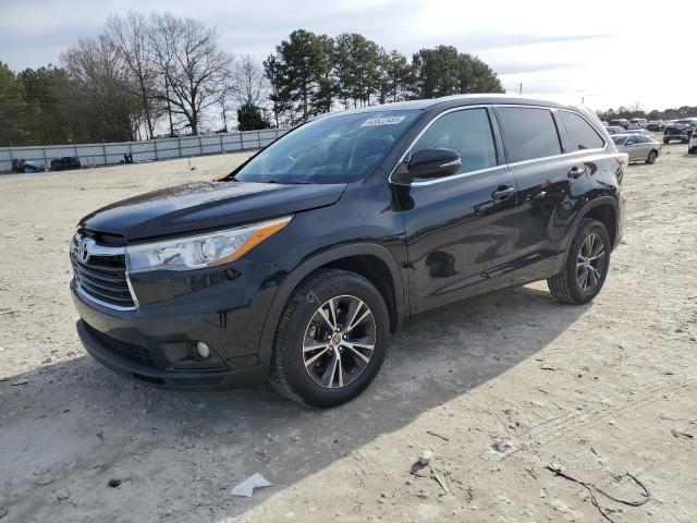 5TDKKRFH3GS145366 - 2016 TOYOTA HIGHLANDER XLE BLACK photo 1