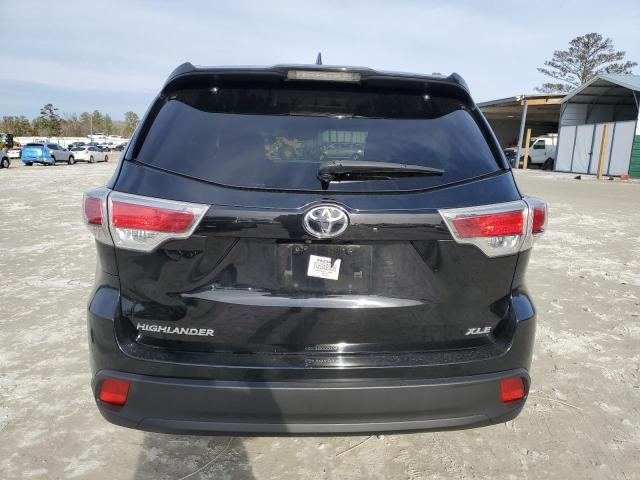 5TDKKRFH3GS145366 - 2016 TOYOTA HIGHLANDER XLE BLACK photo 6