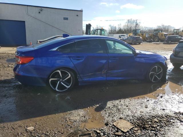 1HGCV1F30KA167382 - 2019 HONDA ACCORD SPORT BLUE photo 3