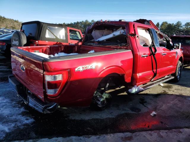 1FTFW1E88NFC23307 - 2022 FORD F150 SUPERCREW RED photo 3