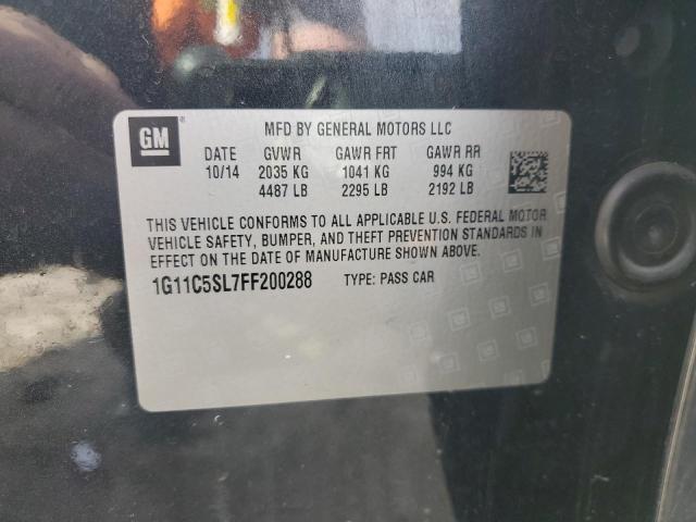 1G11C5SL7FF200288 - 2015 CHEVROLET MALIBU 1LT BLACK photo 12