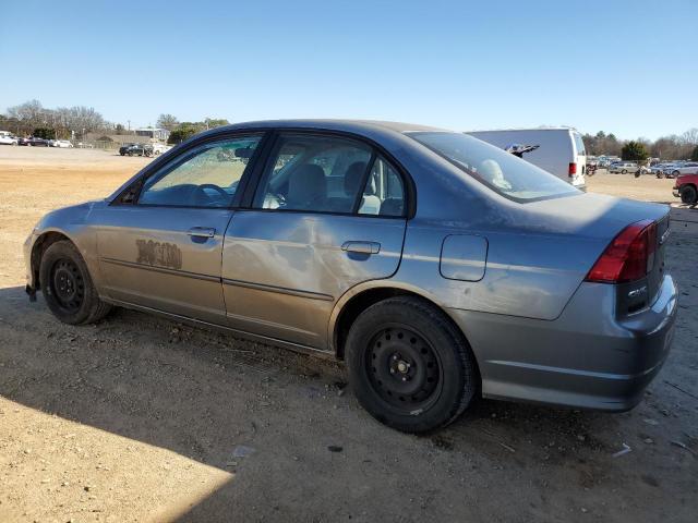 2HGES16585H625534 - 2005 HONDA CIVIC LX GRAY photo 2