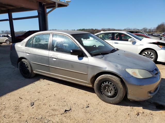 2HGES16585H625534 - 2005 HONDA CIVIC LX GRAY photo 4