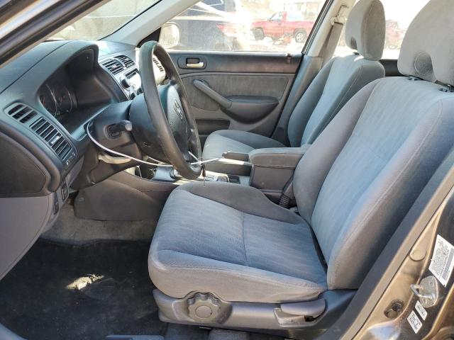 2HGES16585H625534 - 2005 HONDA CIVIC LX GRAY photo 7