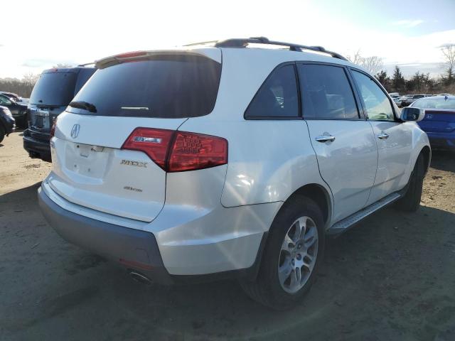 2HNYD28639H530770 - 2009 ACURA MDX TECHNO WHITE photo 3