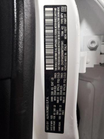 ZASPAKBN9M7D01841 - 2021 ALFA ROMEO STELVIO TI Ақ фото 12