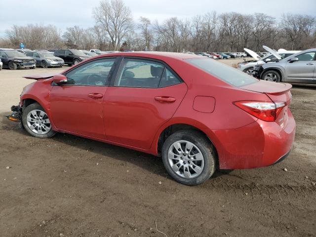 5YFBURHE3GP388763 - 2016 TOYOTA COROLLA L RED photo 2