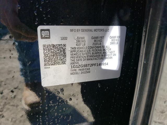 1G1ZG5ST2PF149954 - 2023 CHEVROLET MALIBU RS BLACK photo 12