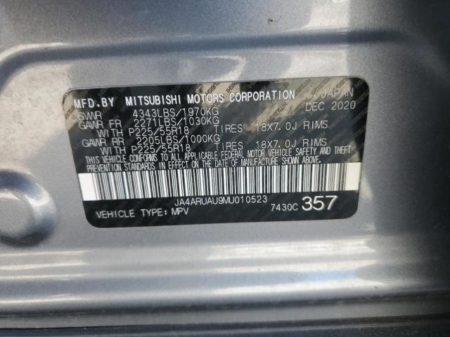 JA4ARUAU9MU010523 - 2021 MITSUBISHI OUTLANDER ES GRAY photo 12