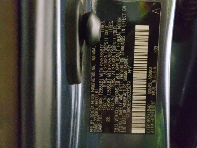 5TDBK3EH3DS223879 - 2013 TOYOTA HIGHLANDER BASE أزرق صورة 13