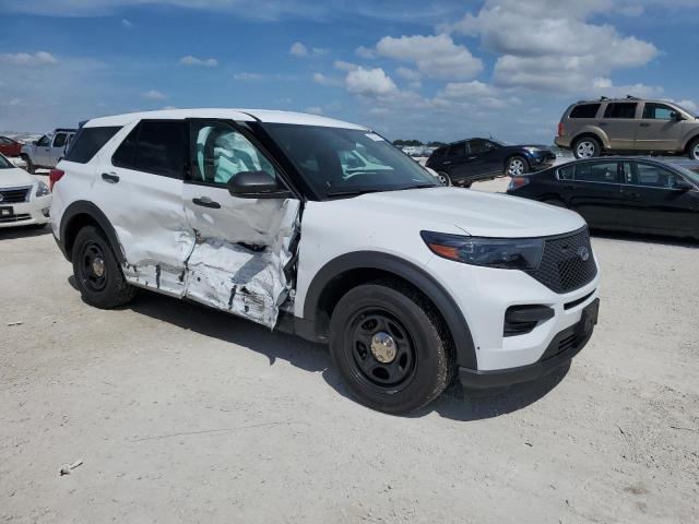 1FM5K8AW0MNA06841 - 2021 FORD EXPLORER POLICE INTERCEPTOR WHITE photo 4