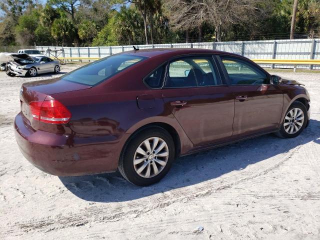 1VWAP7A35DC098770 - 2013 VOLKSWAGEN PASSAT S BURGUNDY photo 3