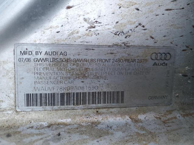 WAUVF78K09A081590 - 2009 AUDI A4 2.0T AVANT QUATTRO SILVER photo 12