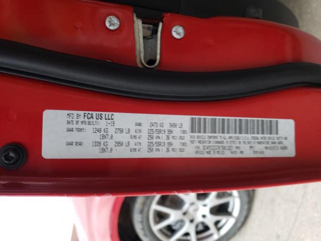 3C4PDCEG7KT681323 - 2019 DODGE JOURNEY GT RED photo 13