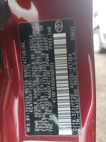 4T1BF1FK0GU568303 - 2016 TOYOTA CAMRY LE RED photo 13