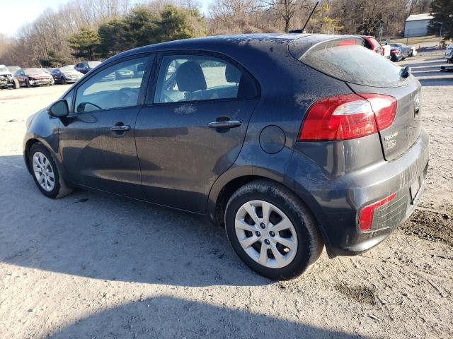 KNADN5A30G6575907 - 2016 KIA RIO EX CHARCOAL photo 2