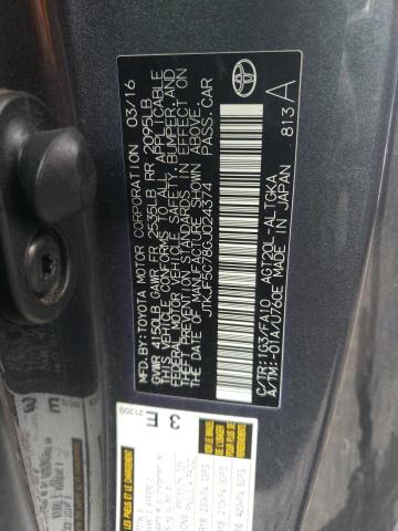 JTKJF5C78GJ024374 - 2016 TOYOTA SCION TC Boz foto 12