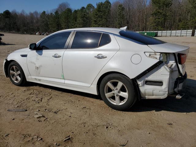 KNAGM4A73F5639309 - 2015 KIA OPTIMA LX WHITE photo 2