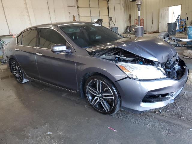 1HGCR3F93HA015609 - 2017 HONDA ACCORD TOURING GRAY photo 4