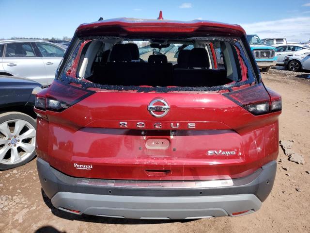 5N1AT3BB6MC710323 - 2021 NISSAN ROGUE SV BURGUNDY photo 6