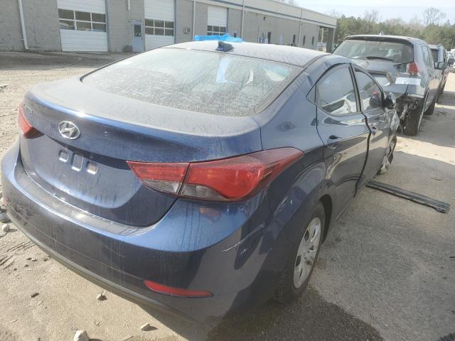 5NPDH4AE1GH703843 - 2016 HYUNDAI ELANTRA SE BLUE photo 3