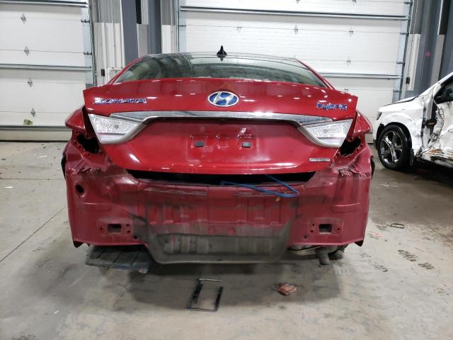 KMHEC4A49DA050784 - 2013 HYUNDAI SONATA HYBRID RED photo 6