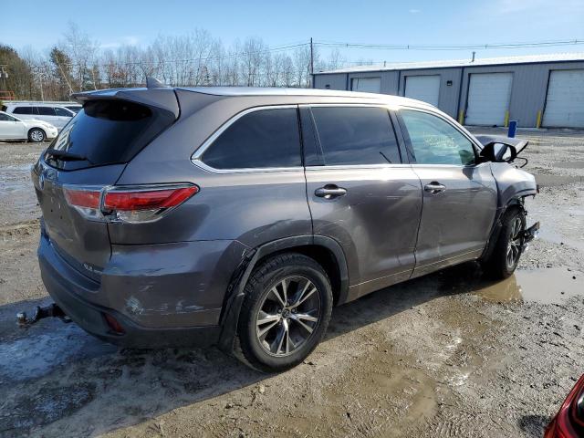 5TDJKRFH2GS503844 - 2016 TOYOTA HIGHLANDER XLE GRAY photo 3