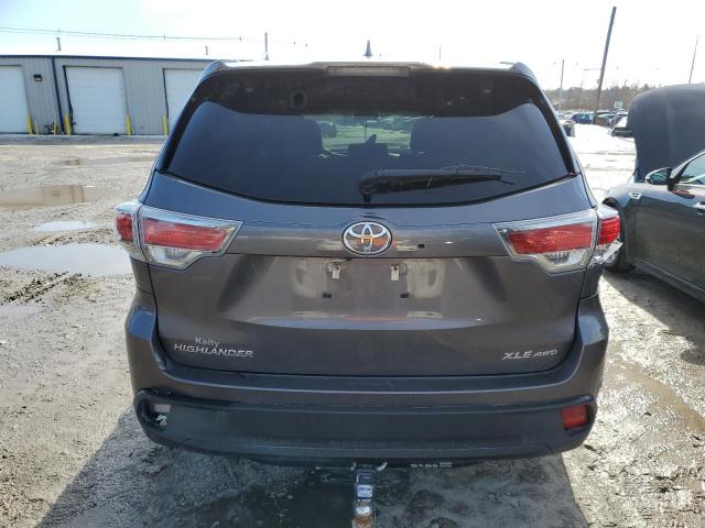5TDJKRFH2GS503844 - 2016 TOYOTA HIGHLANDER XLE GRAY photo 6