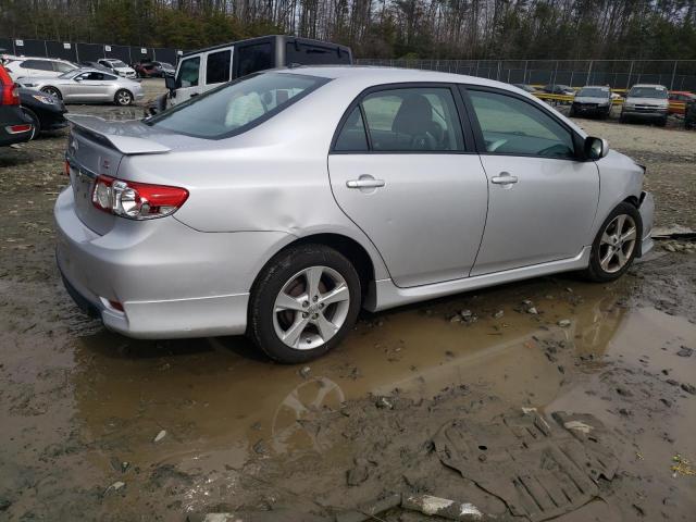 2T1BU4EE4BC753449 - 2011 TOYOTA COROLLA BASE SILVER photo 3