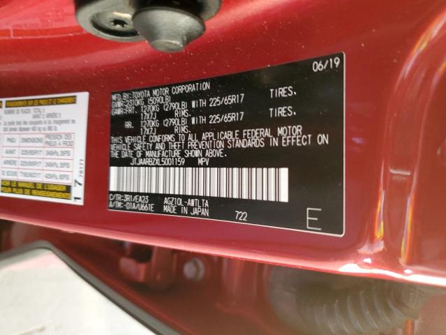 JTJAARBZXL5001159 - 2020 LEXUS NX 300 BASE ბურგუნდია ფოტო 13