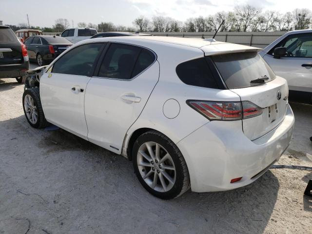 JTHKD5BHXB2039083 - 2011 LEXUS CT 200 WHITE photo 2