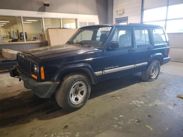 1J4FF48S11L629881 - 2001 JEEP CHEROKEE SPORT BLUE photo 1