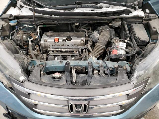 2HKRM4H54EH130490 - 2014 HONDA CR-V EX TEAL photo 12