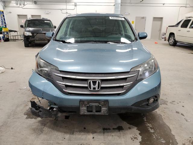 2HKRM4H54EH130490 - 2014 HONDA CR-V EX TEAL photo 5