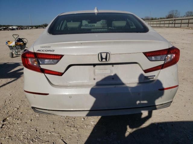 1HGCV3F94KA020787 - 2019 HONDA ACCORD TOURING HYBRID WHITE photo 6