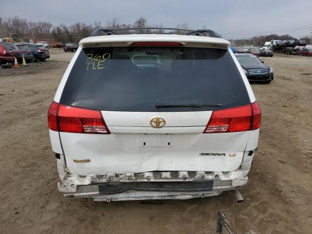 5TDZA23C06S430896 - 2006 TOYOTA SIENNA CE WHITE photo 6