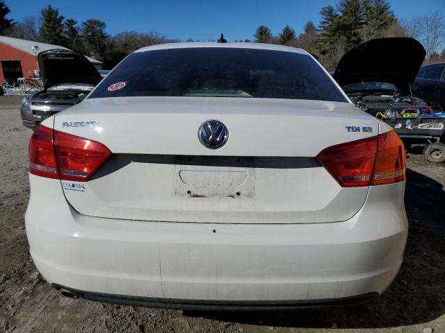 1VWBN7A36DC149722 - 2013 VOLKSWAGEN PASSAT SE WHITE photo 6