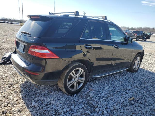 4JGDA5HB1CA031169 - 2012 MERCEDES-BENZ ML 350 4MATIC BLACK photo 3