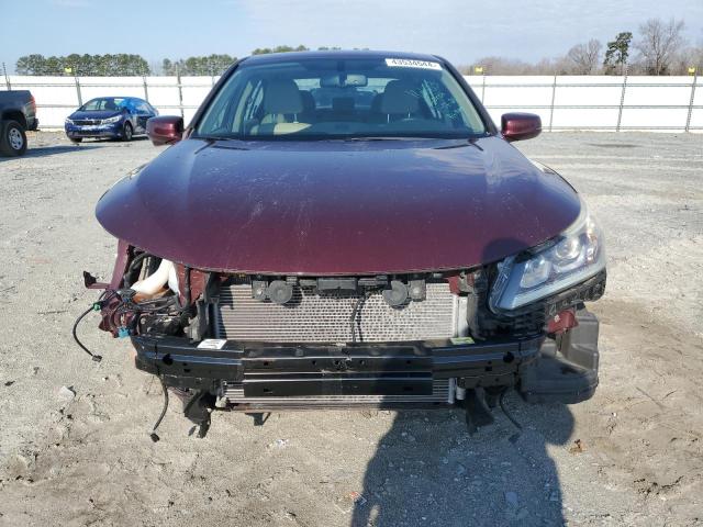 1HGCR2F81GA201696 - 2016 HONDA ACCORD EXL BURGUNDY photo 5