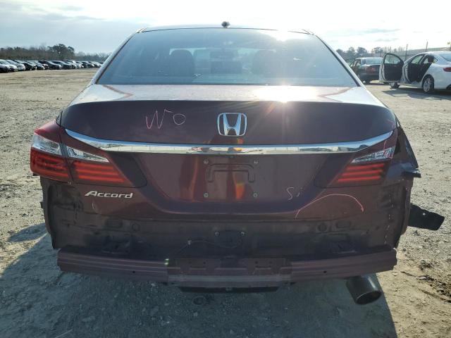 1HGCR2F81GA201696 - 2016 HONDA ACCORD EXL BURGUNDY photo 6